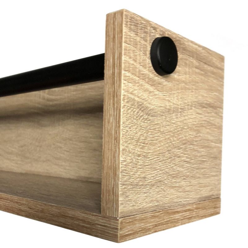 24" x 10" Utility Rack Shelf White Oak - InPlace