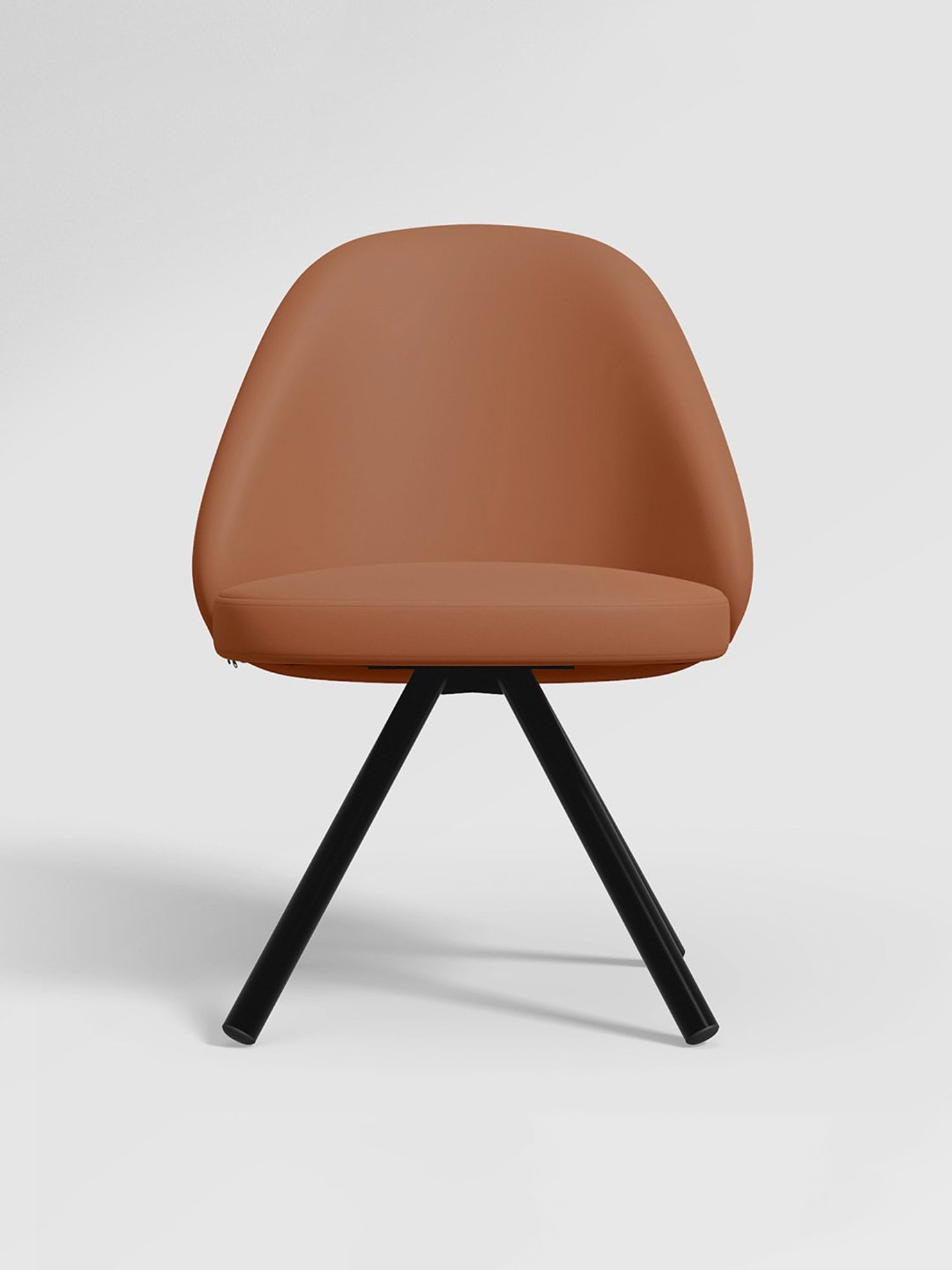 Godrej Interio Fraise Brown Leather Dining Chair (Set of 2)