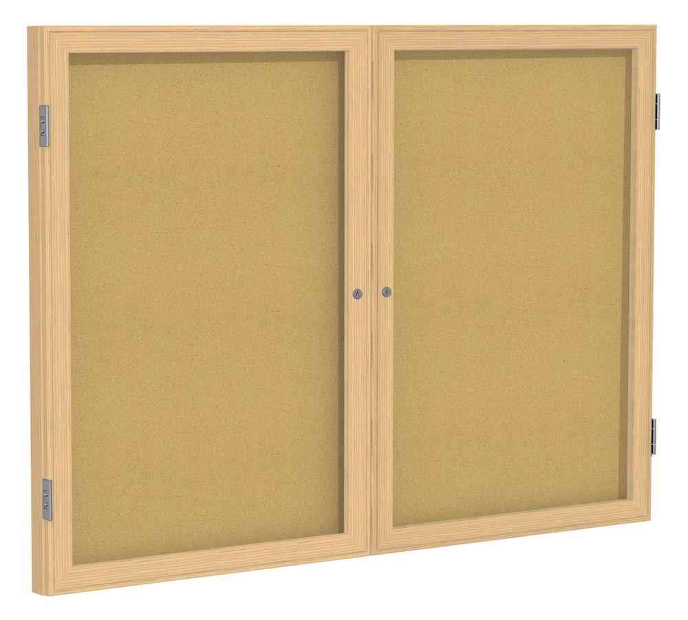 GHENT PW23648K Enclosed Cork Bulletin Board 36x48", 1 Door