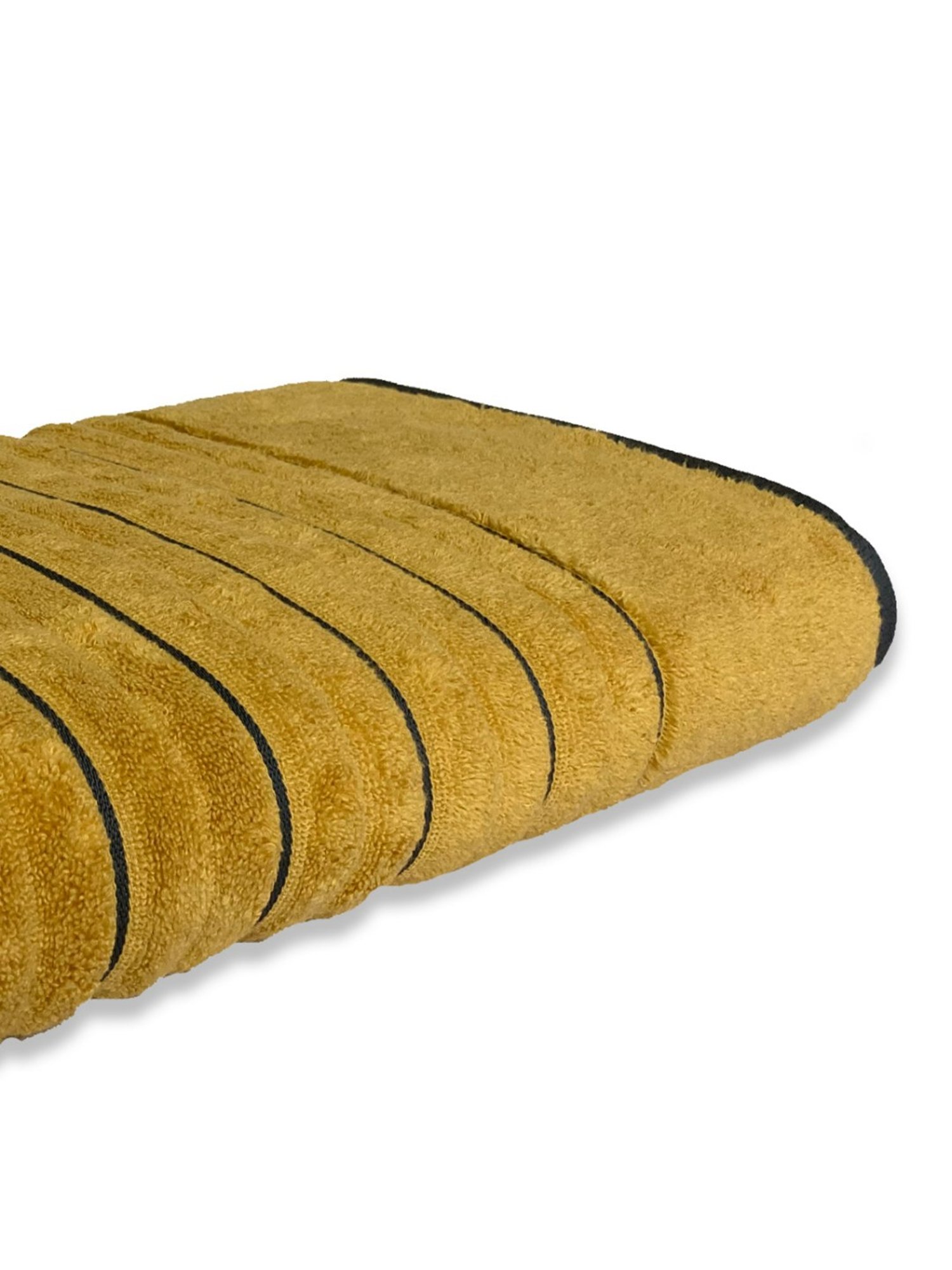 Spaces Exotica Striped Mustard 575 GSM Cotton Bath Towel