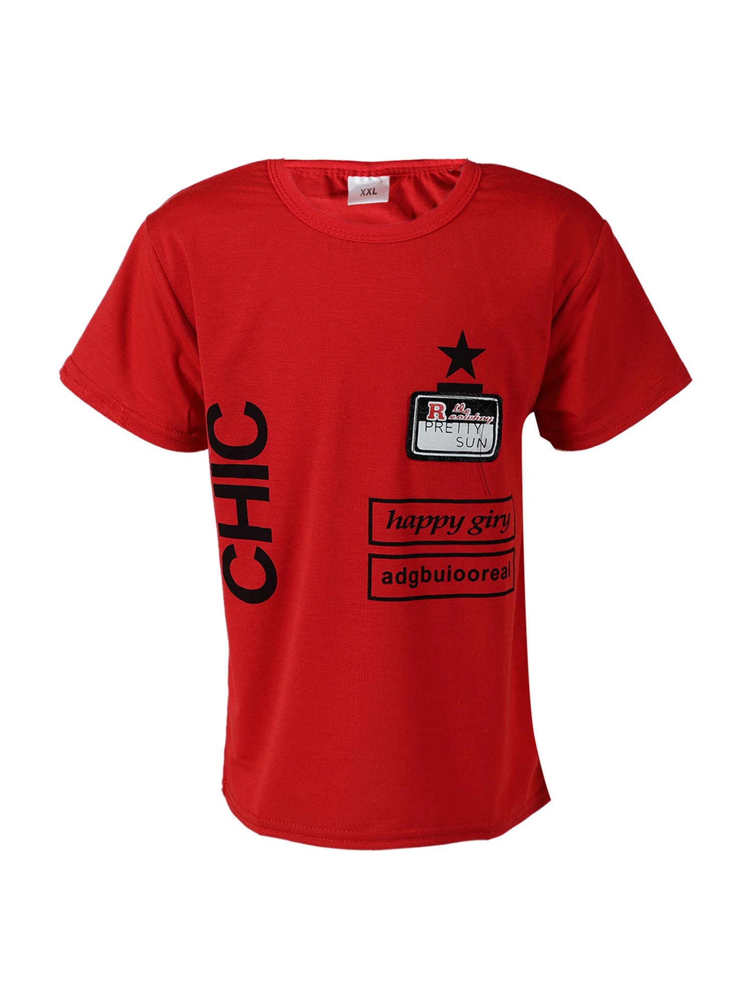 Passion Petals Kids Red Cotton Printed T-Shirt