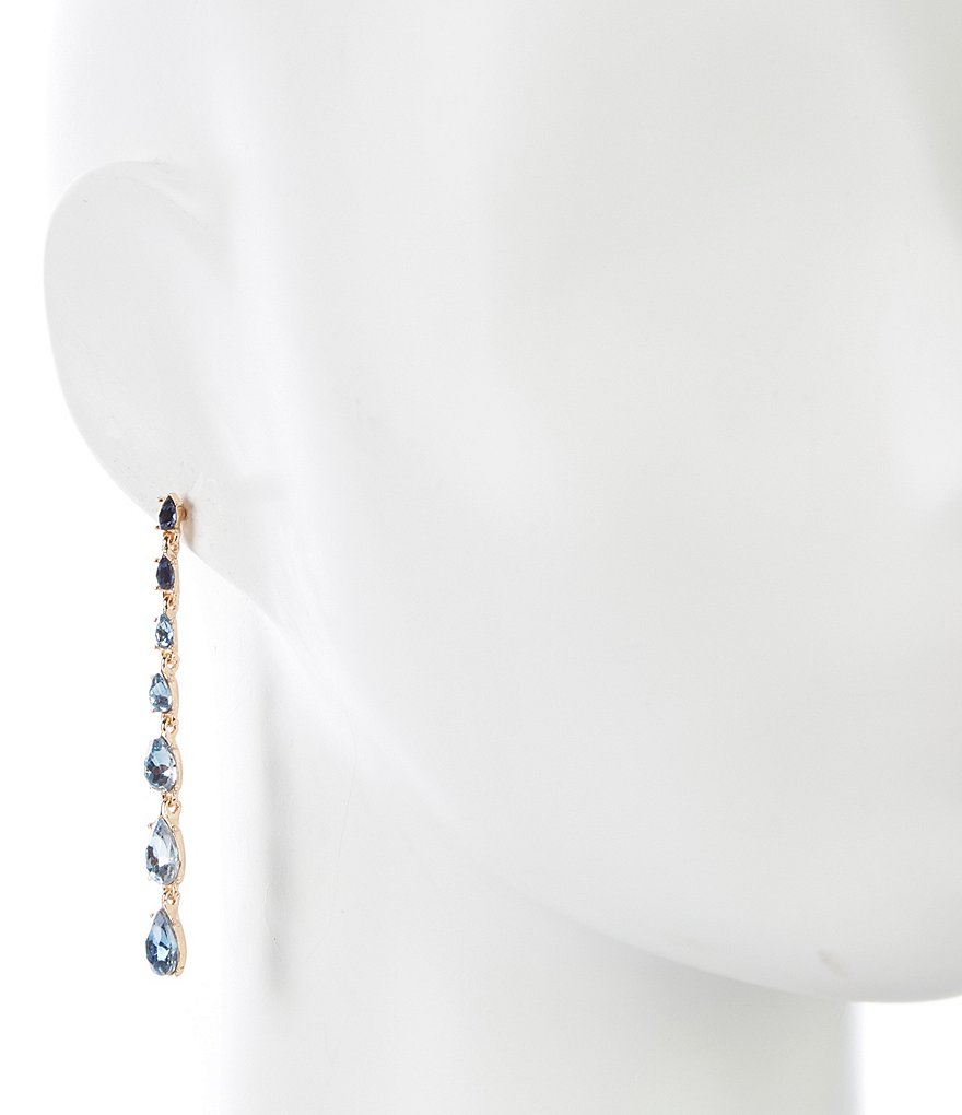 Gemma Layne Graduating Teardrop Stone Linear Earrings