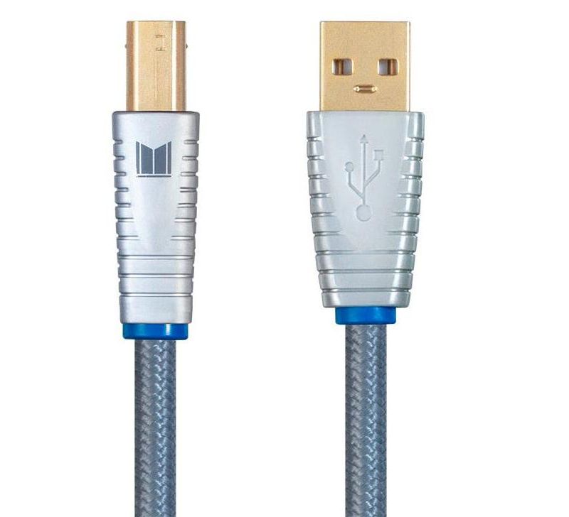 Monolith USB Digital Audio Cable - USB A to USB B - 1 Meter, 22AWG, Oxygen-Free Copper, Gold-Plated Connectors