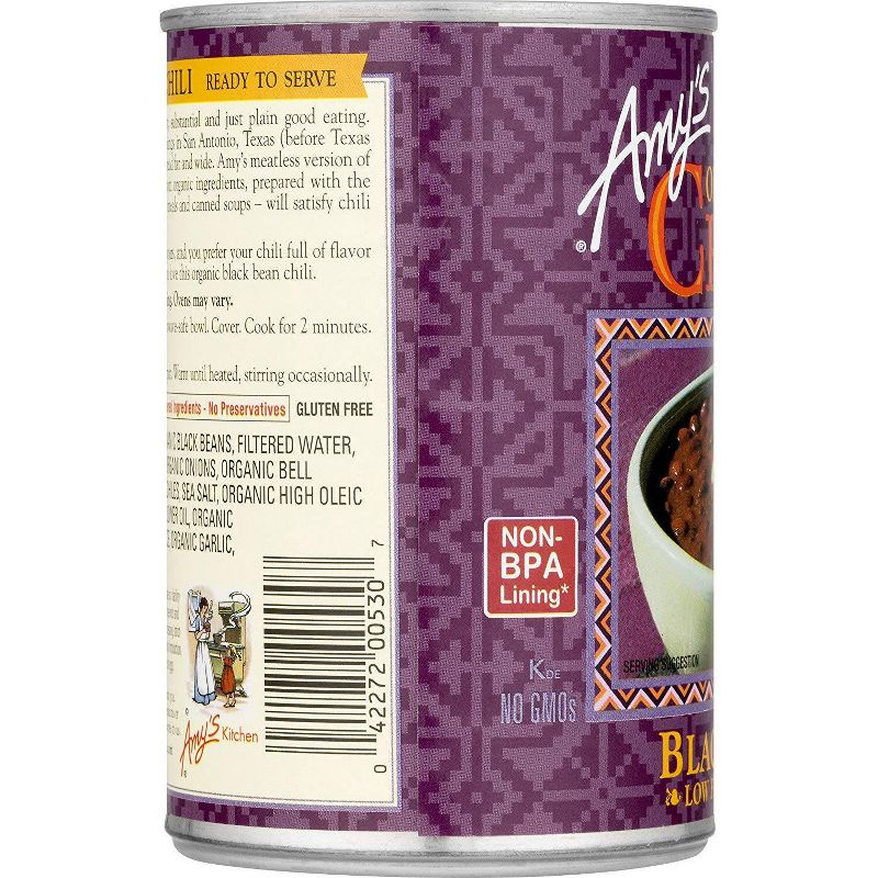 Amy's Organic Low-Fat Medium Black Bean Chili 14.7oz