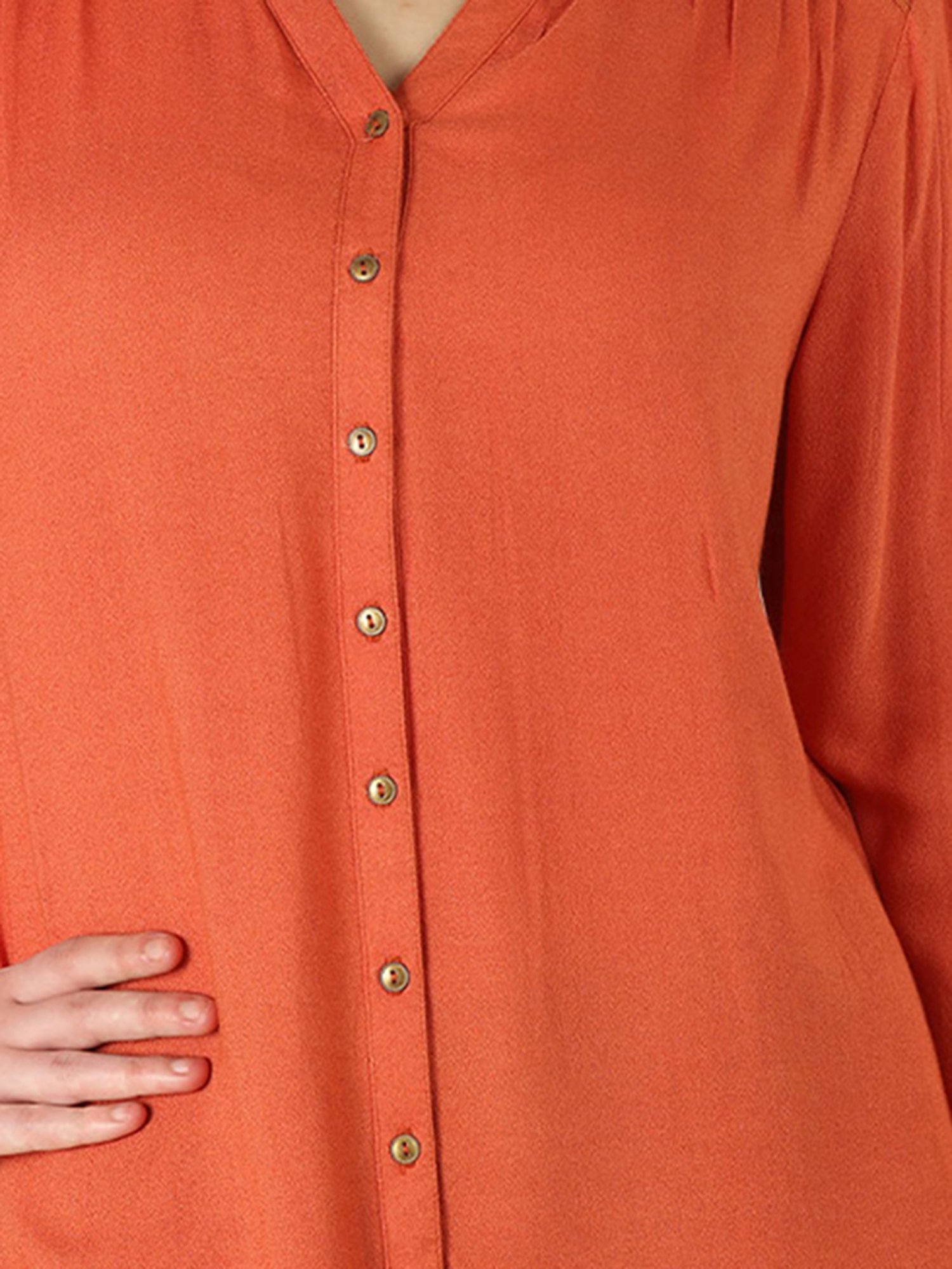 Mustard Rust Regular Fit Shirt