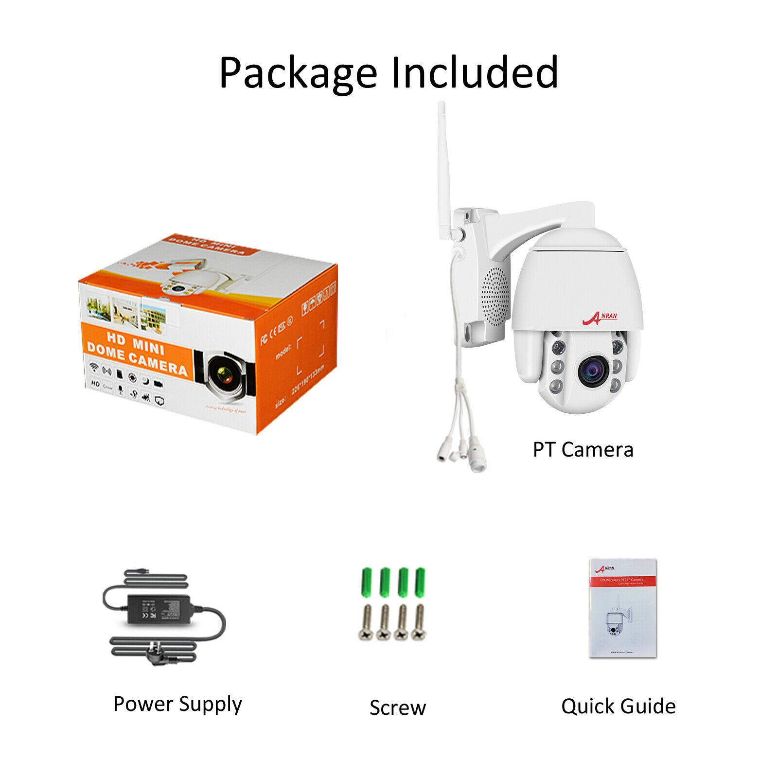 Pan Tilt Outdoor Security Camera, 1920P/5MP Home WiFi IP Camera, Pan Tilt Dome Surveillance Cam, Two Way Audio Motion Detection Clear Night Vision Onvif Waterproof CCTV Camera Support Max 128G SD