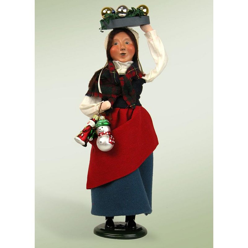 Byers Choice 13.5" Festive Seasons Market Family Woman Selling Glass Ornaments Christmas Figure
