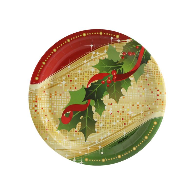 24ct Sparkling Christmas Dessert Plate