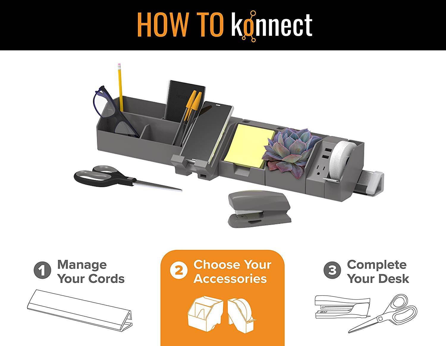 Bostitch Konnect 3-Piece File Organizer, Includes Cubicle Hanger