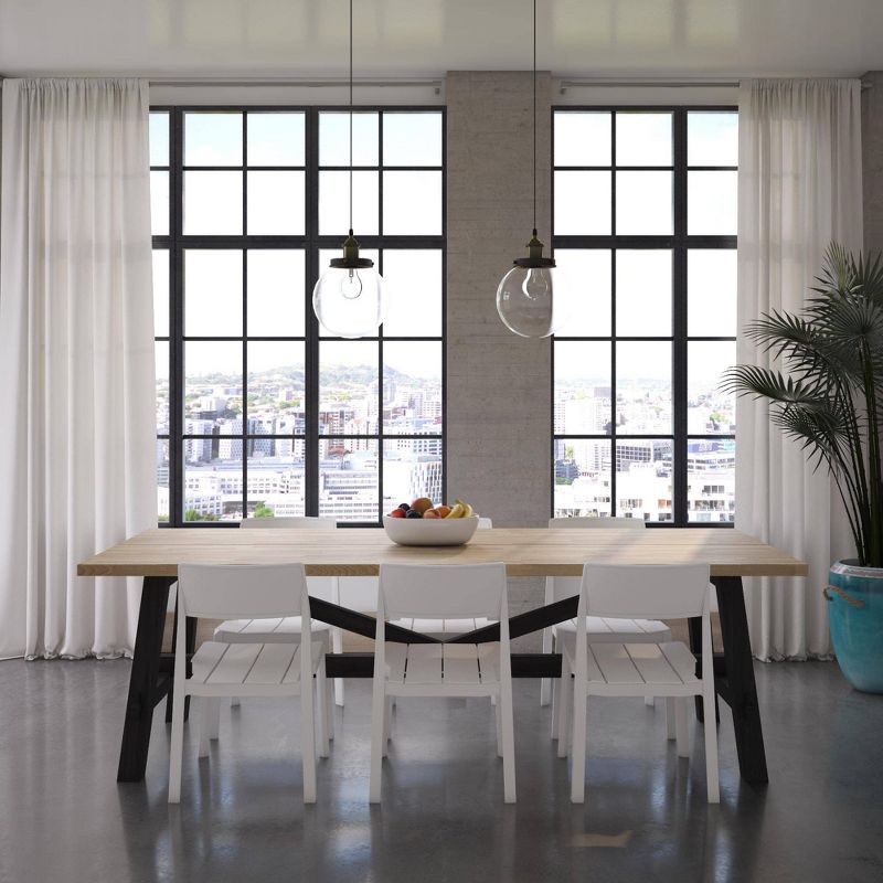 Chandler 4pk Indoor/Outdoor Stacking Chairs - White - Novogratz