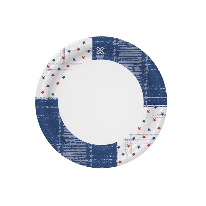 Dixie Ultra 7" Star Fields & Blue Paper Plates - 40ct