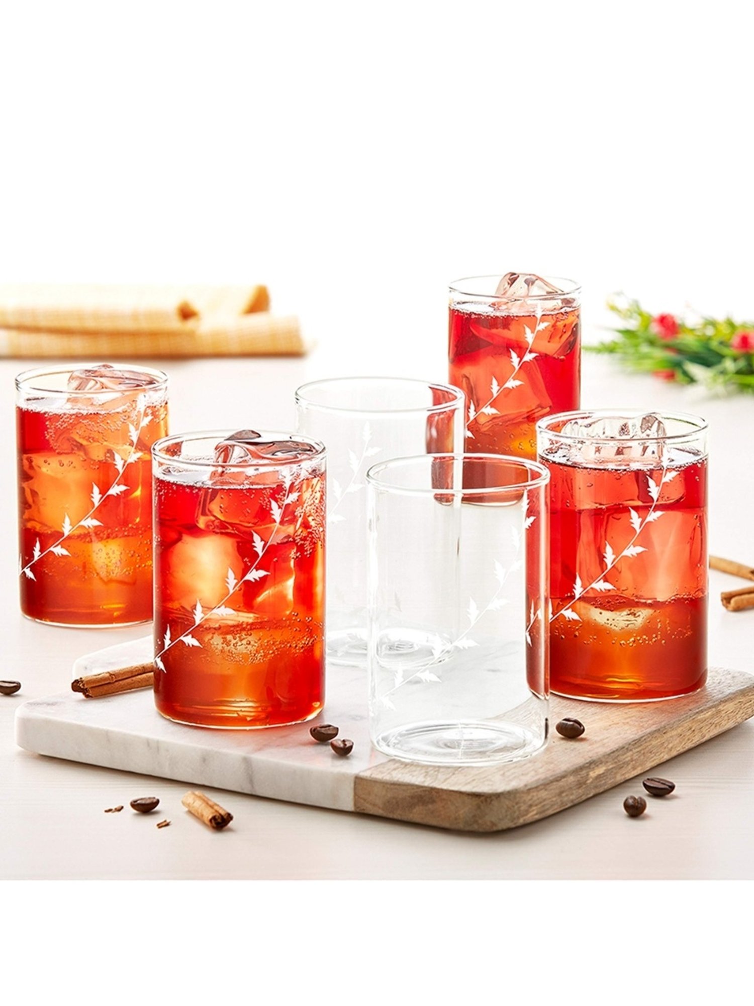 Borosil Transparent Glass Everyday Glasses - Set of 6 (295ml)