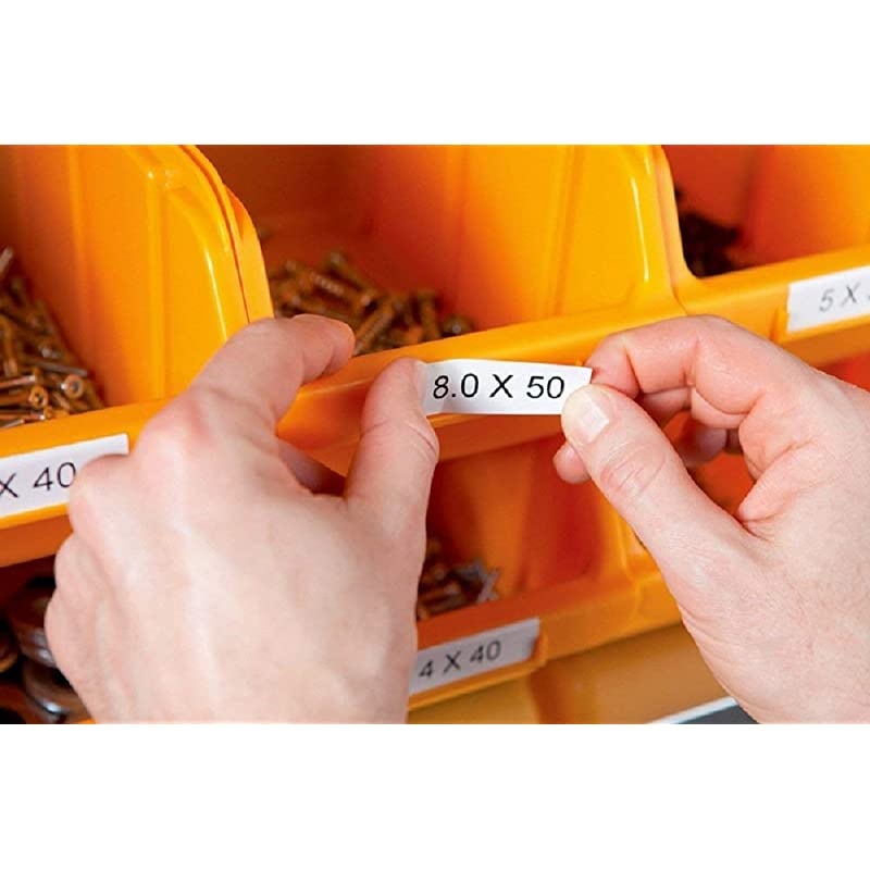 Compatible Industrial Rhino Label Tapes Replacement for DYMO 18484 Permanent Polyester Label Tapes for DYMO Rhino 5200 4200 6000 5000 Label Maker and More, Black on White, 3/4" x 18',4-Pack