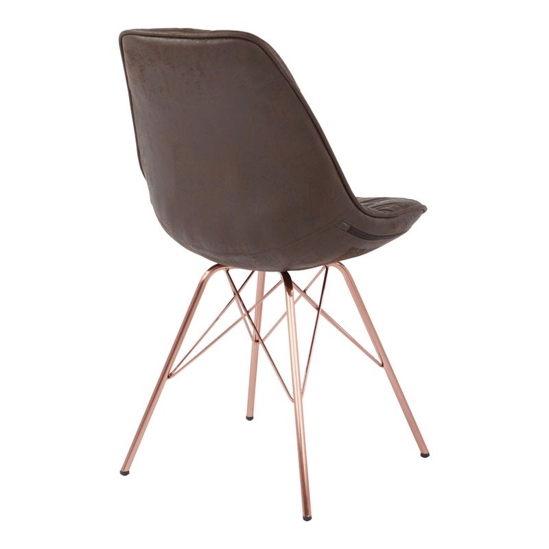 Distressed Fabric Langdon Chair Saddle Brown - OSP Home Furnishings