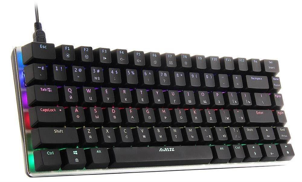 Docooler Mechanical Keyboard Gaming E-Sport LED Colorful Keyboard 82 Keys RGB USB Wired Anti-Ghosting for PC Notebook Laptop Desktop AJAZZ