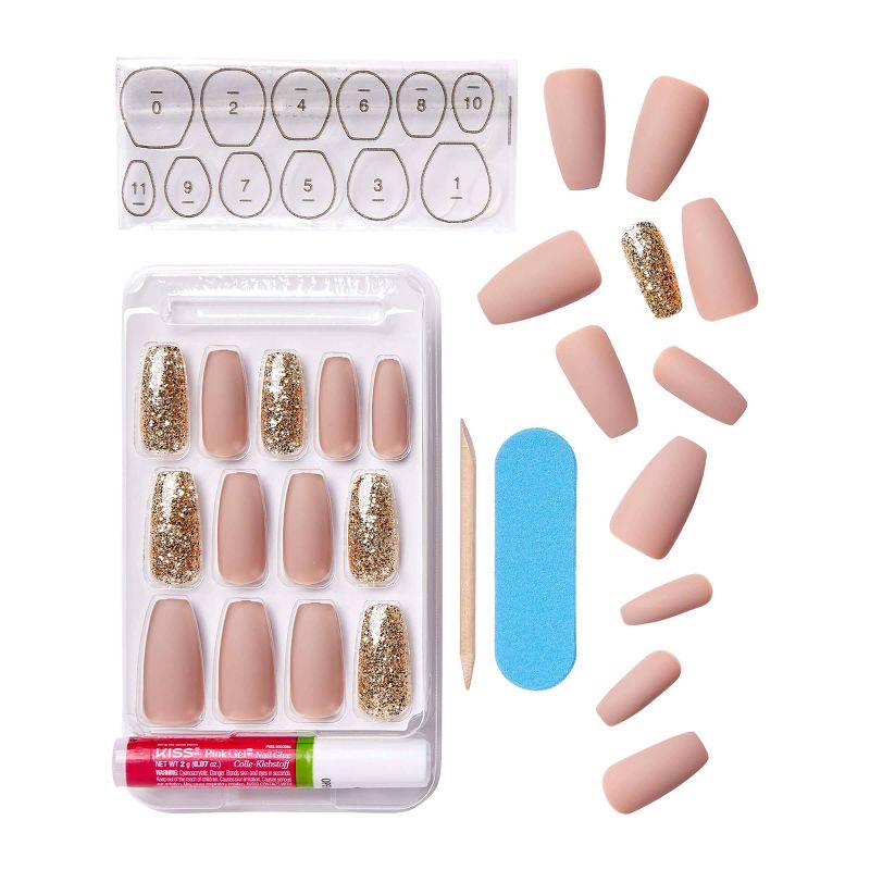 Kiss Gel False Nails - Background - 24ct