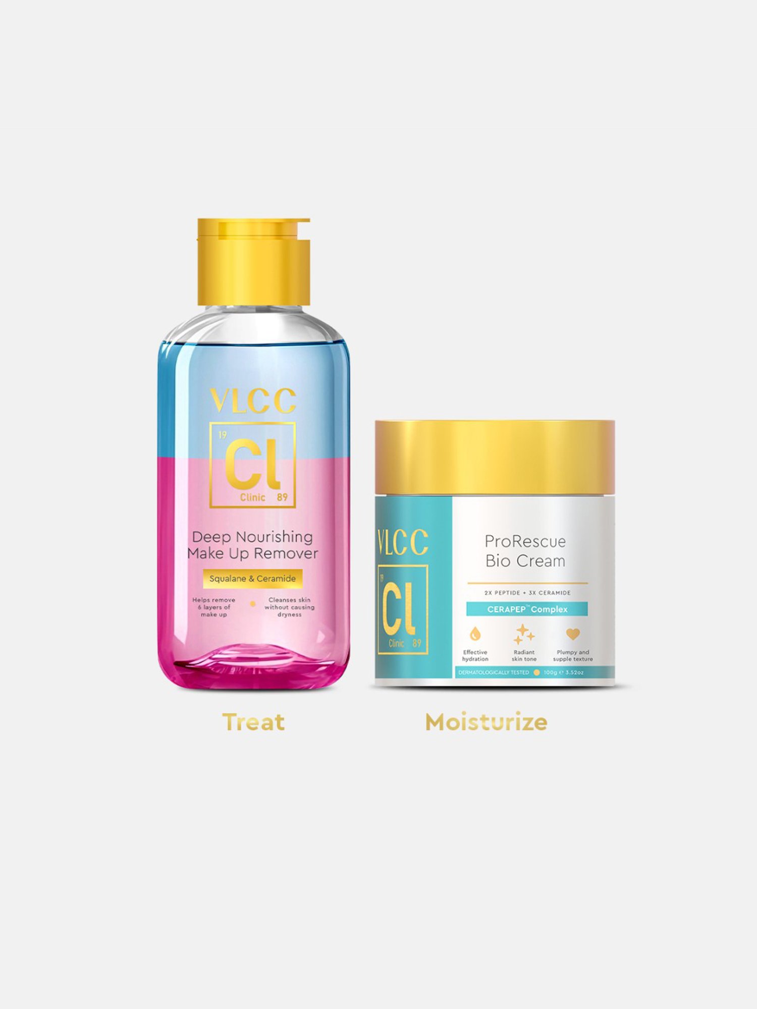 VLCC Clinic ProRescue Bio Cream & Deep Nourishing Make Up Remover Combo