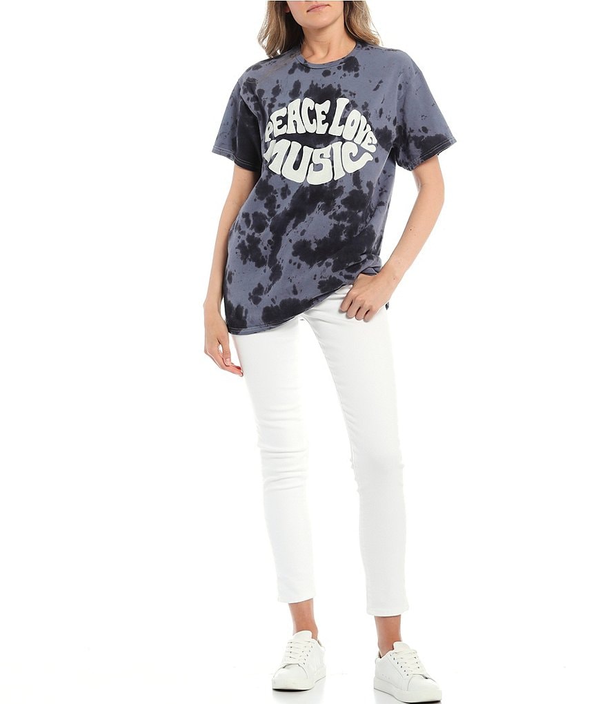 Junk Food Peace Love Music Graphic Tee