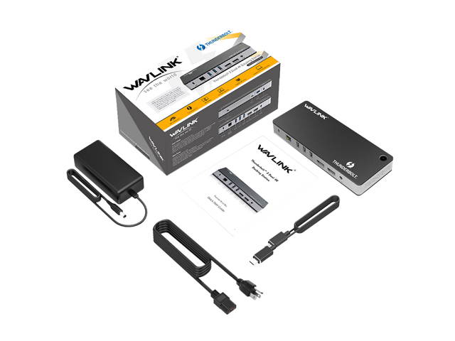 Wavlink Thunderbolt 3 USB-C 8K Docking Station Dual 4K Docking Station 60W Charging Dual DisplayPort 1.4 USB-C 3.1, 2 x USB 3.1, 2 x USB 3.0, Gigabit Ethernet, Audio, for MacBook & Windows Laptops