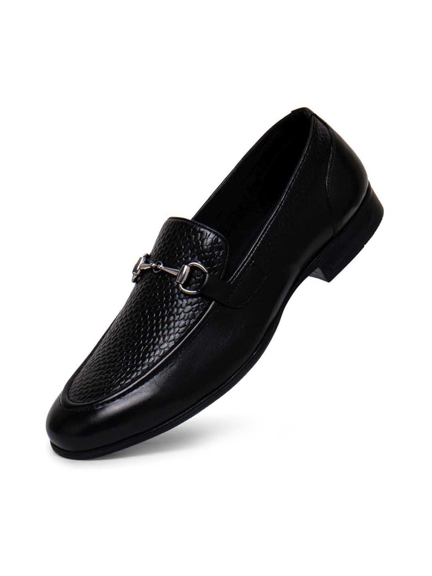 Ezok Men's Black Casual Loafers