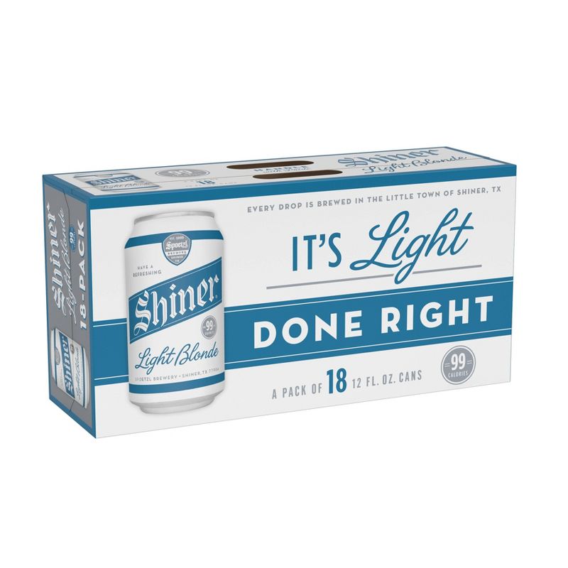 Shiner Light Blonde Beer - 18pk/12 fl oz Cans