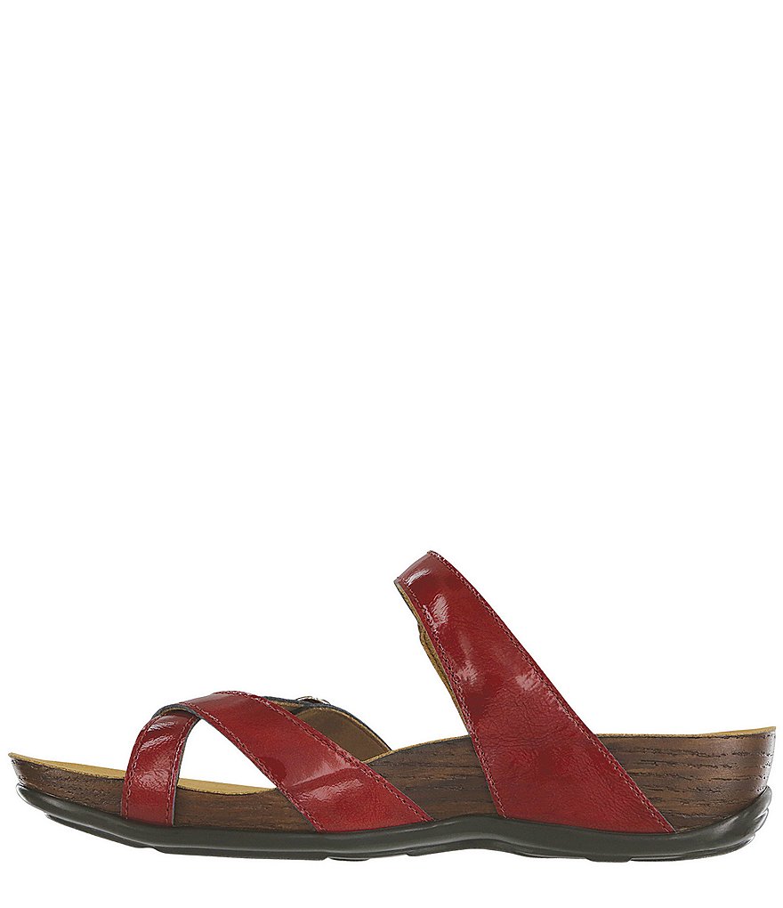 SAS Shelly Patent Leather Slide Wedge Sandals