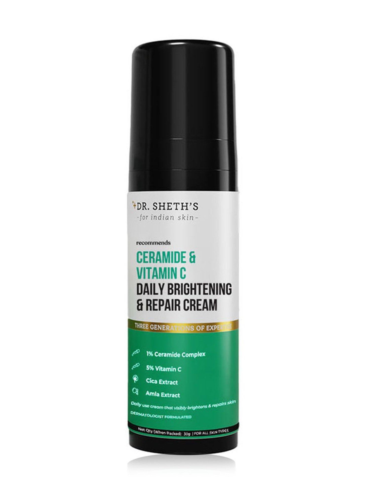 Dr. Sheth's Ceramide & Vitamin C Daily Brightening & Repair Cream - 30 gm