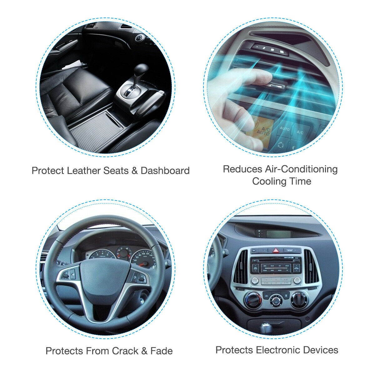 Large Size Foldable Truck Van Suv Car Sun Shade Windshield Visor Block Cover