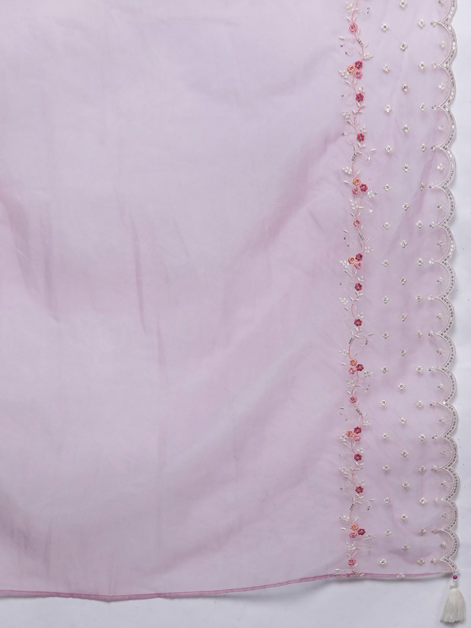 Indo Era Purple Embroidered Kurta Pant Set With Dupatta