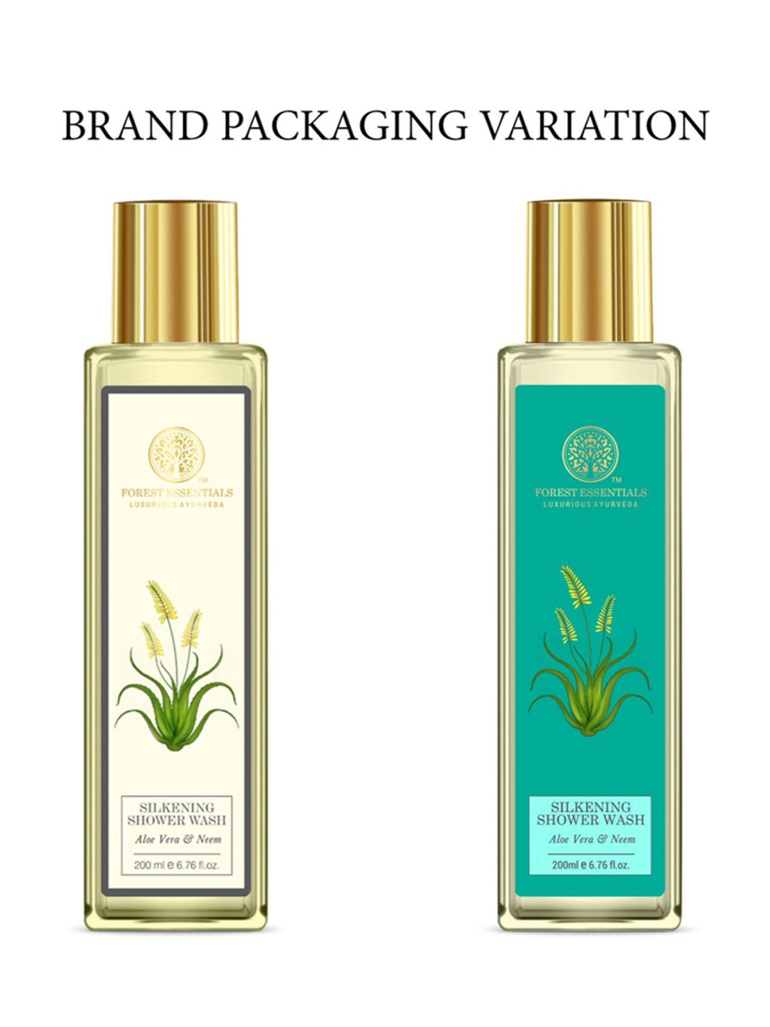 Forest Essentials Aloe Vera & Neem Silkening Shower Wash - 200 ml