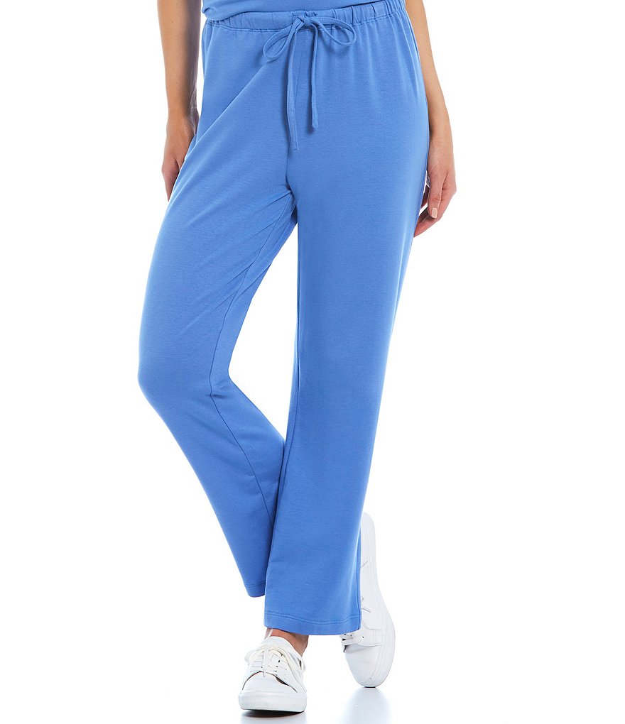 Caroline Rose French Terry Bamboo Straight Leg Drawstring Lounge Pant