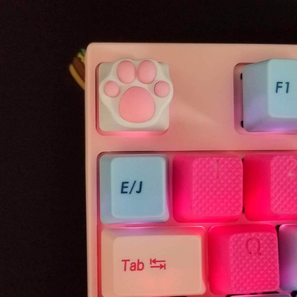 CUCUDAI Personality Customized ABS Silicone Kitty Paw Artisan Cat Paws Pad Keyboard keyCaps for Cherry MX Switches