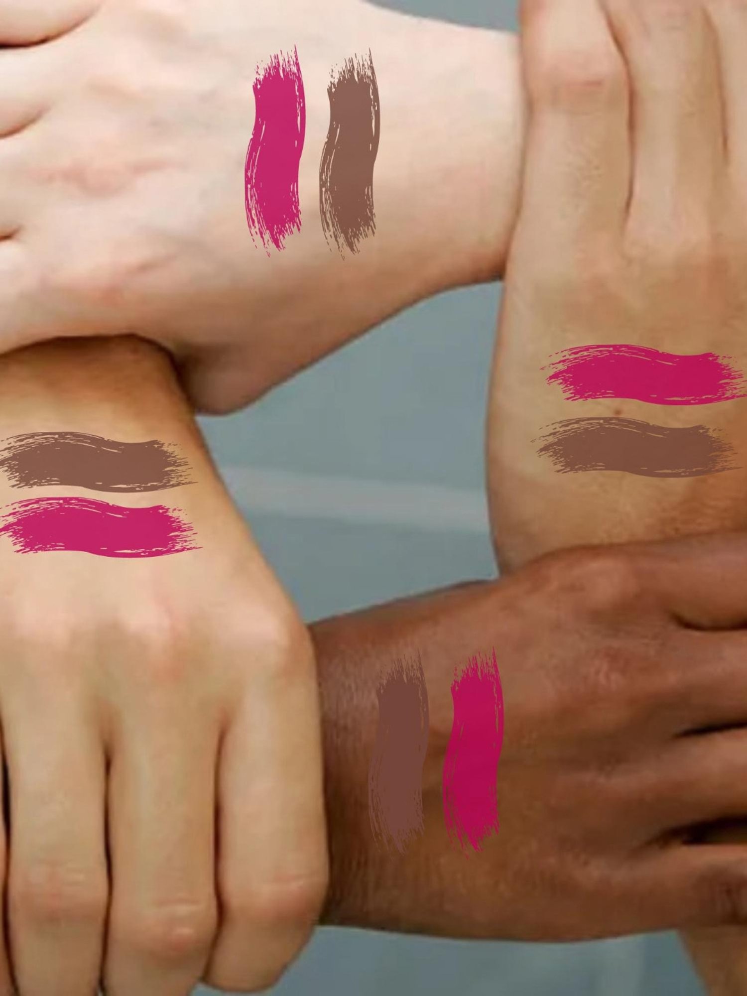 KINDED Lip Eye Cheek Tint More Magenta & Choco Brown Combo