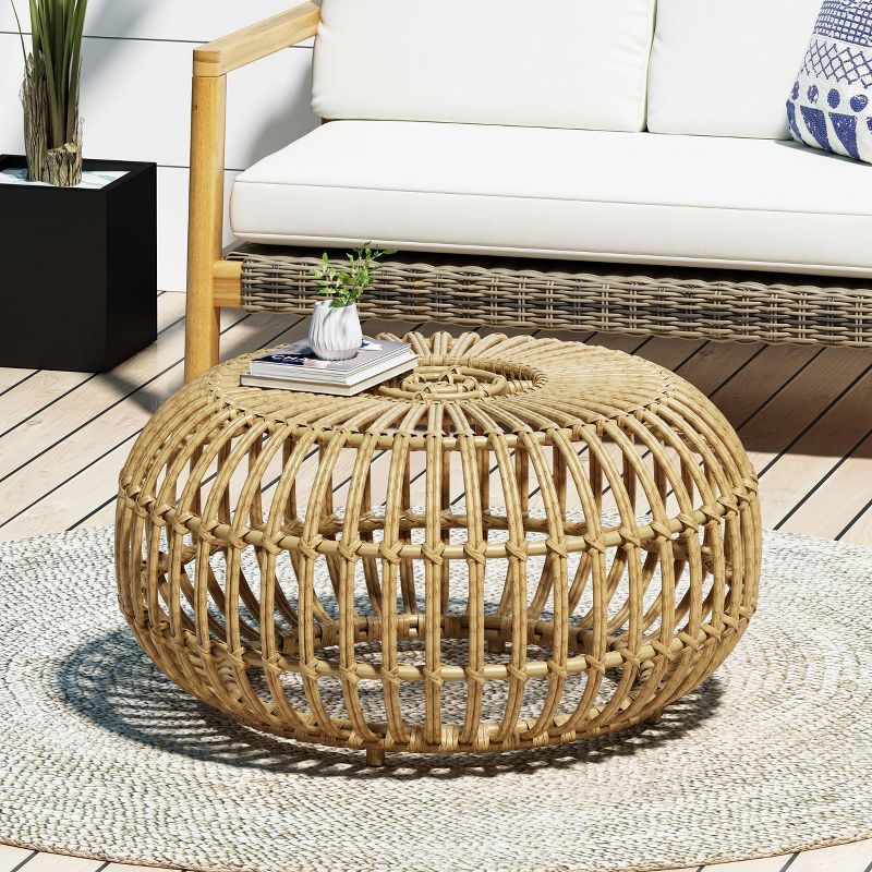 Sheldon Round Coffee Table - Black - Courtyard Casual