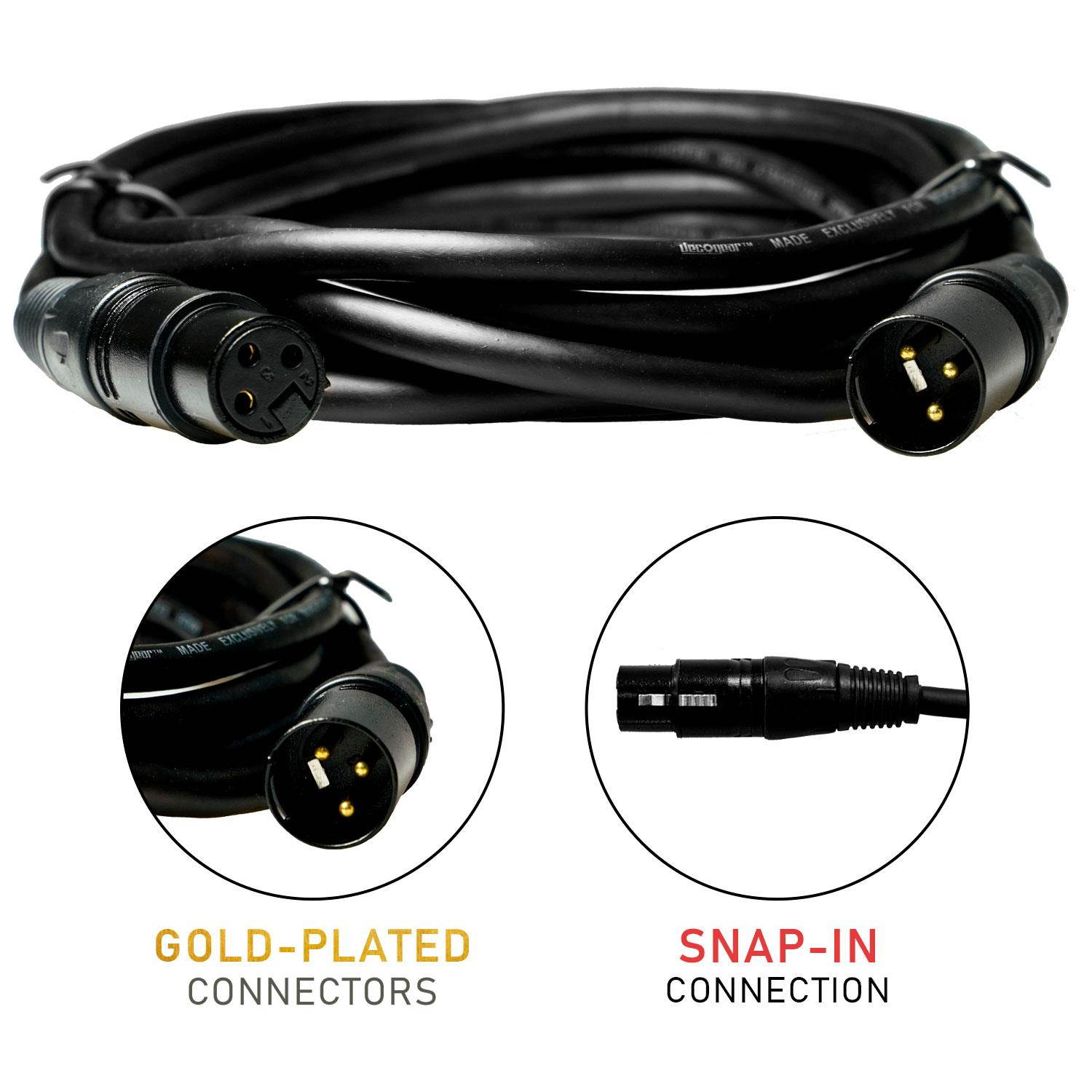 Deco Gear XLR 10' Male to XLR Female 16AWG Gold Plated Cable
