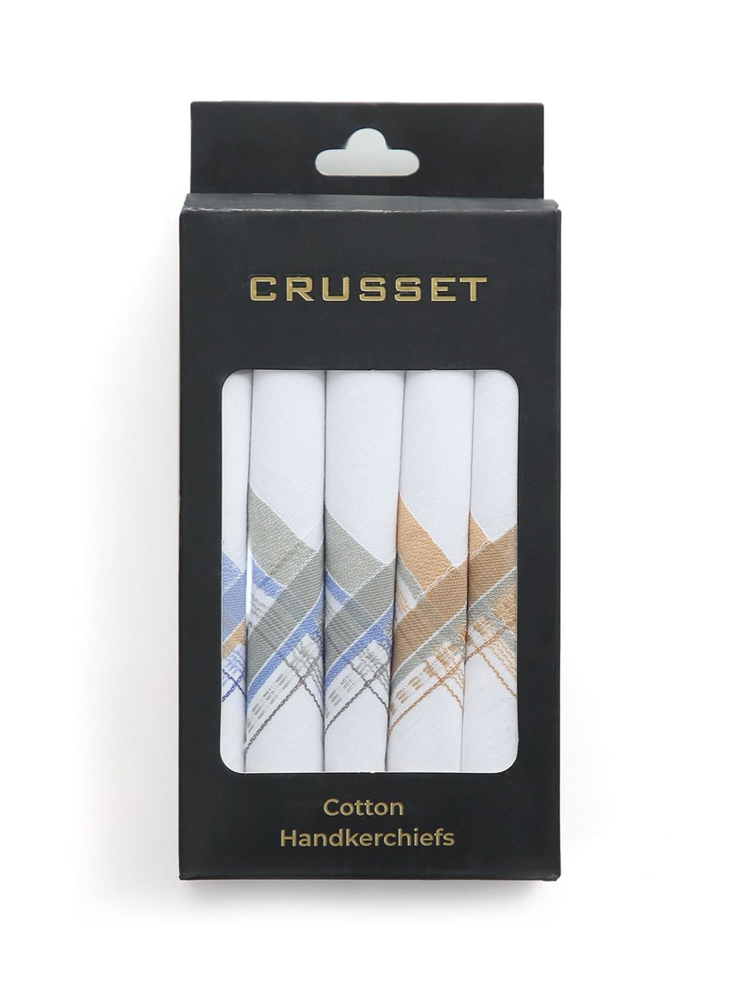 Crusset White Cotton Handkerchiefs - Pack of 5