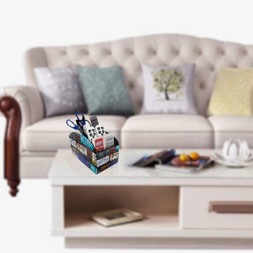 Fosinz Remote Control Holder Organizer Leather Control Storage TV Remote Control Organizer with 4 Spacious Compartments (Brand)