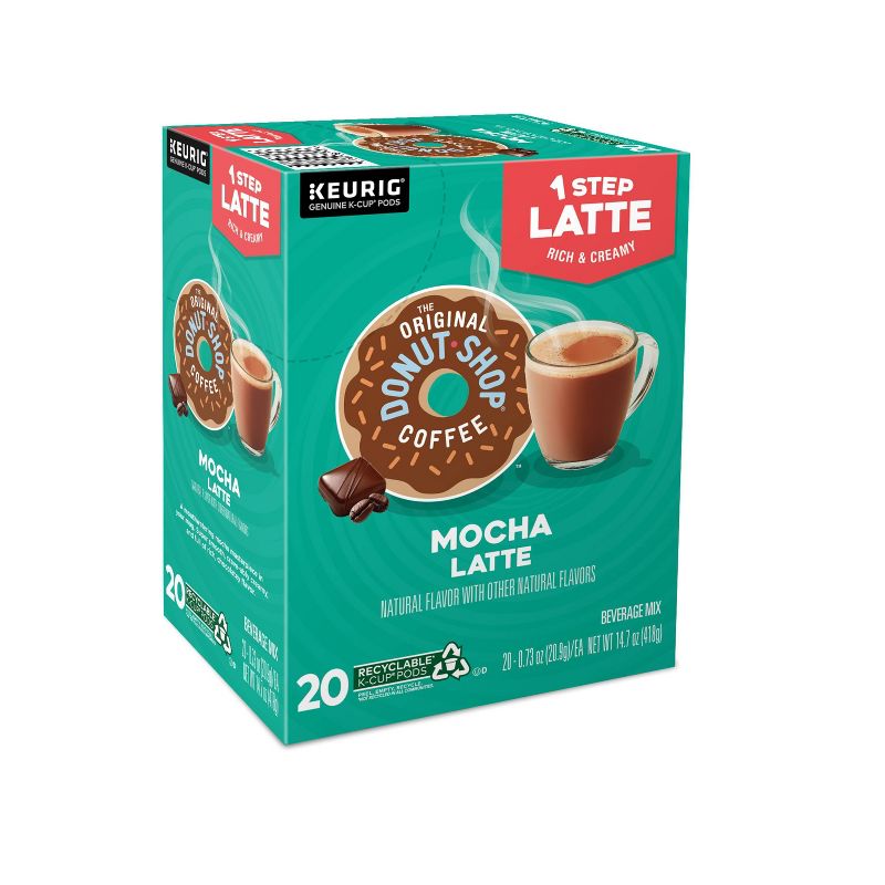 The Original Donut Shop One Step Latte Mocha Dark Roast - Keurig K-Cup Coffee Pods - 20ct