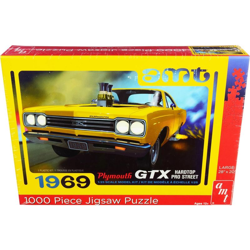 Jigsaw Puzzle 1969 Plymouth GTX Hardtop Pro Street MODEL BOX PUZZLE (1000 piece) by AMT