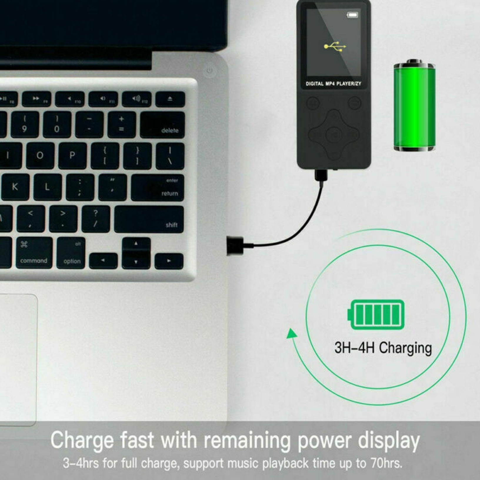 Bluetooth Portable MP3 Music Player MP4 Media FM Radio Hi-Fi Support up to 128GB