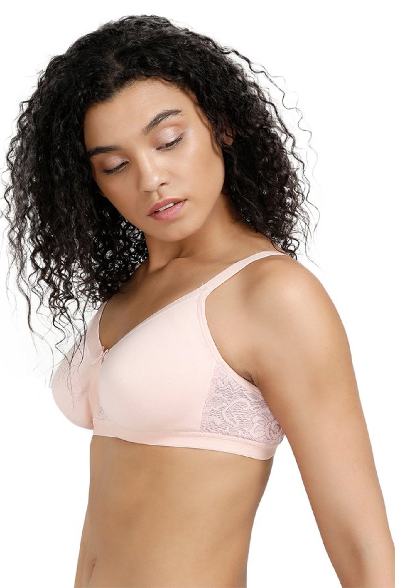 Rosaline By Zivame Pink Non Wired Non Padded Bra