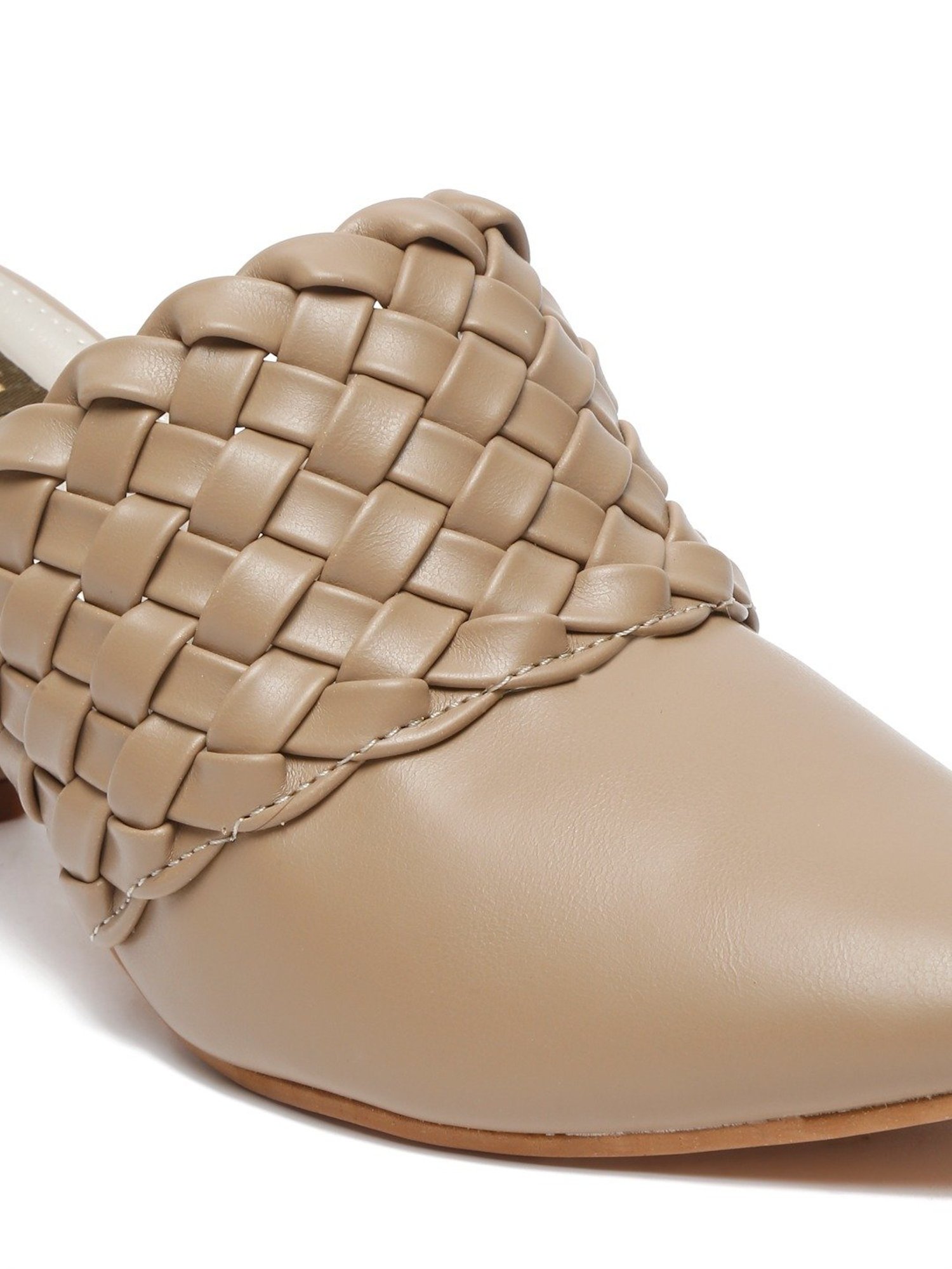 Flat N Heels Women's Beige Mule Shoes