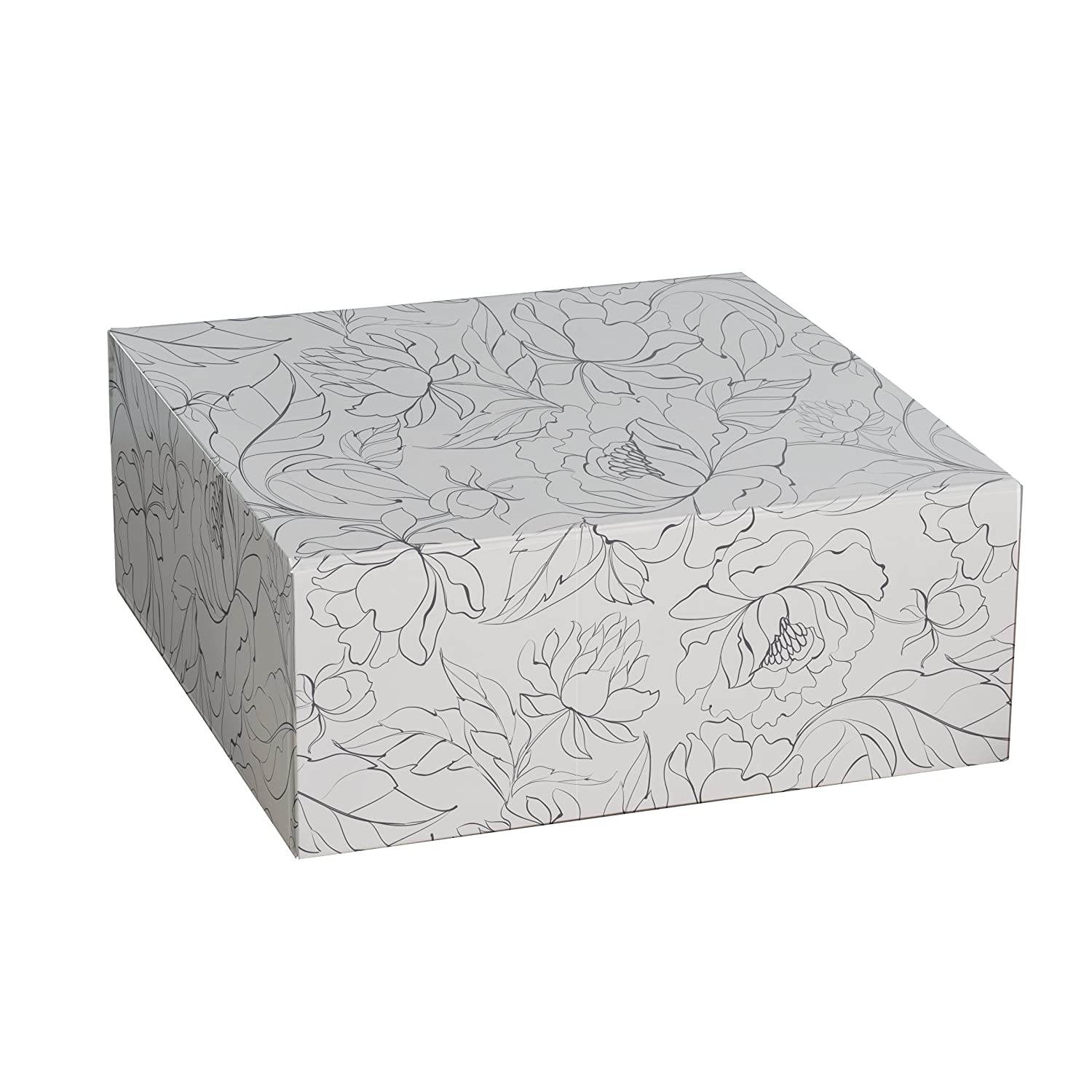 Snap-N-Store Storage Box 3-Piece Set, Small/Medium/Large, Hand Drawn Floral (SNS03327)