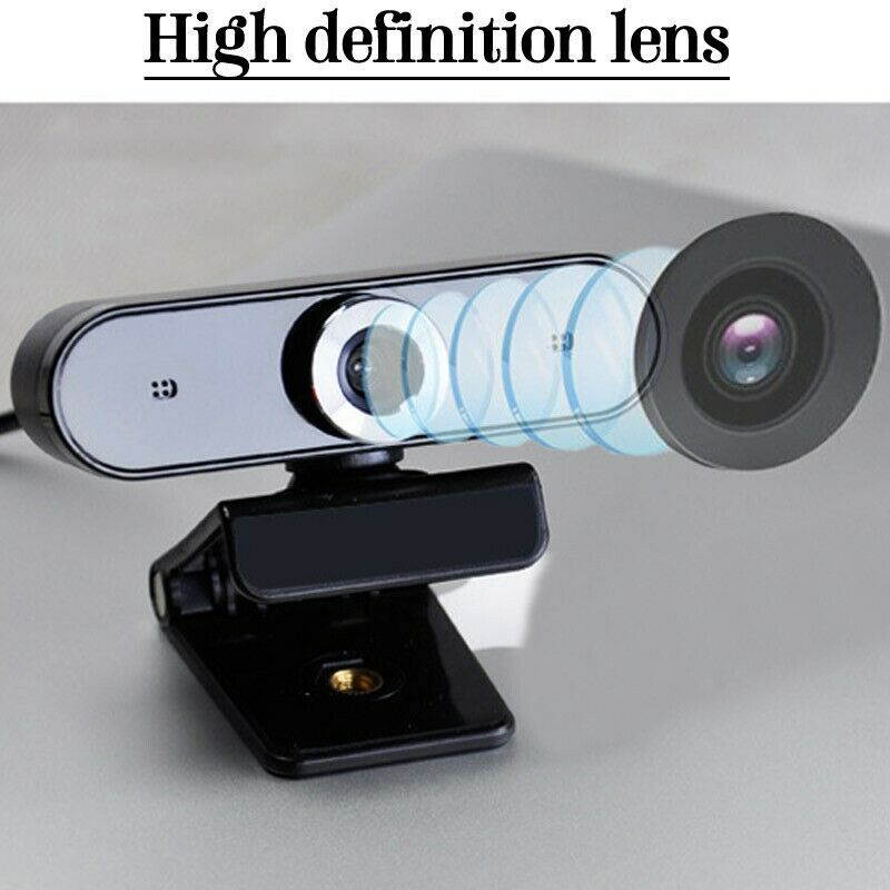 HD Webcam Desktop Laptop USB Web Camera Plug and Play Video Calling Mini Computer Camera Built-in Microphone with Flexible Rotatable Clip