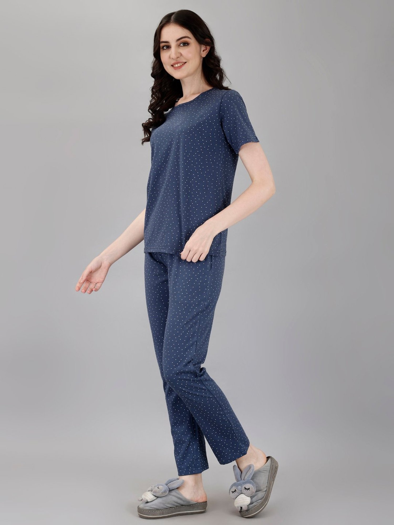 Smarty Pants Navy Printed T-Shirt With Pyjamas