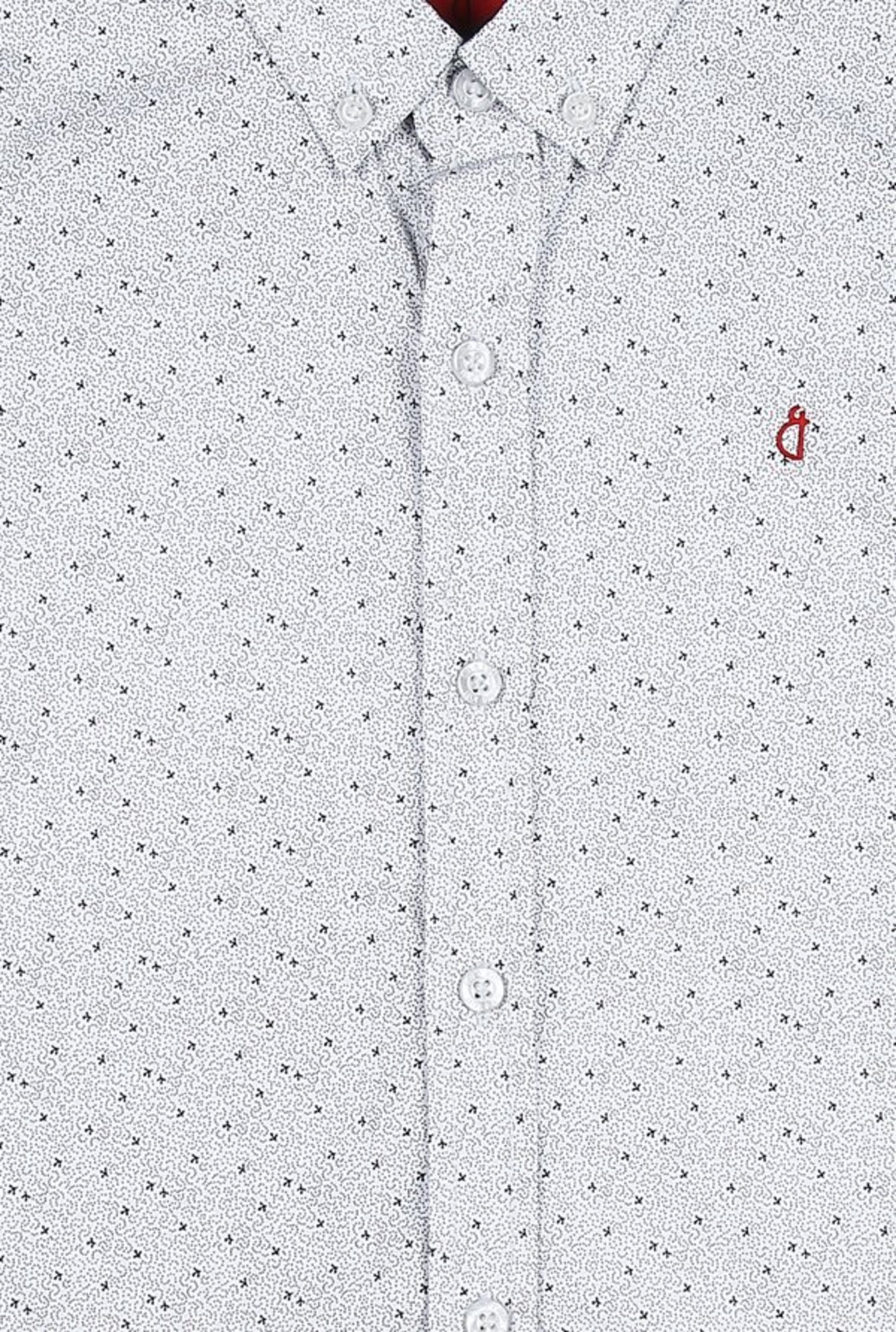 Gini & Jony Boys White Printed Shirt