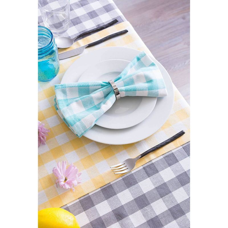 54"x79" Rectangle PVC Water Oil Resistant Plaid Pattern Tablecloths Teal - PiccoCasa