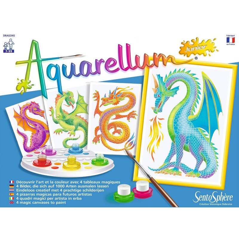 12pc Aquarellum Junior Dragons Painting Kit - SentoSphere USA