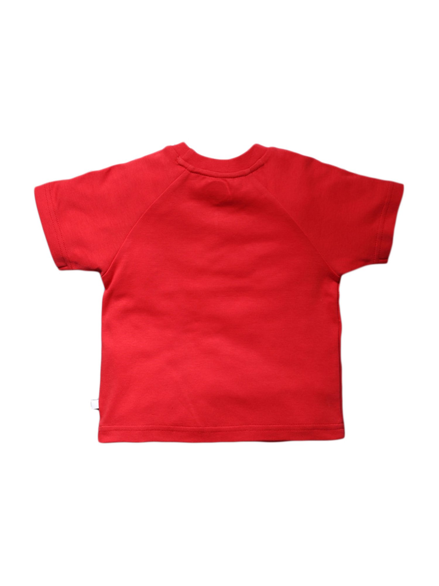 Pranava Kids Red Cotton Patch Work T-Shirt