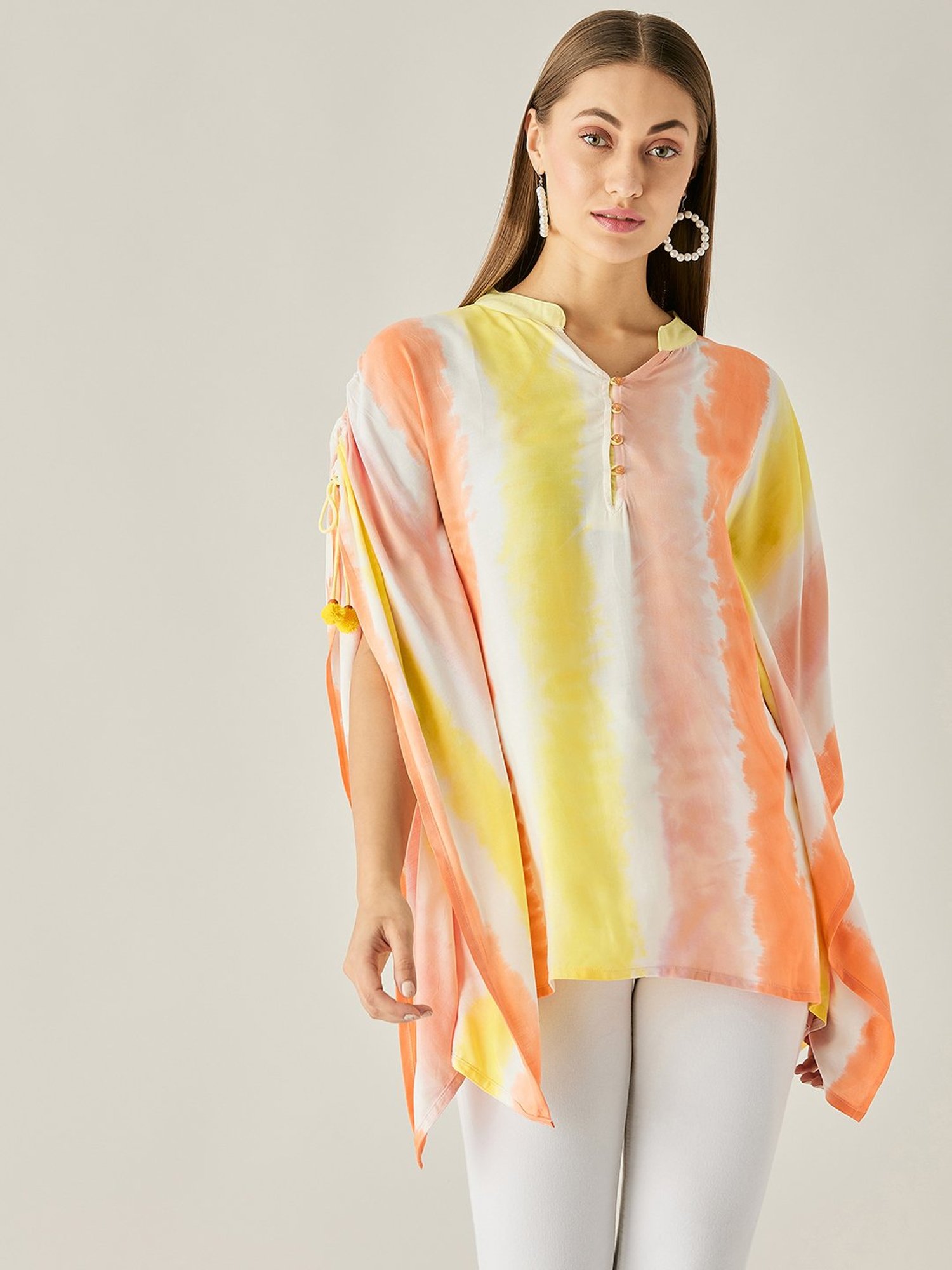 The Kaftan Company Multicolor Tie-Dye Kaftan Top